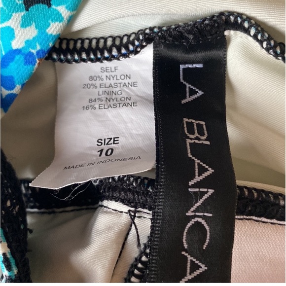 La Blanca One Piece Swimsuit 10 Patchwork Moroccan Tile Pattern - Picture 6 of 6